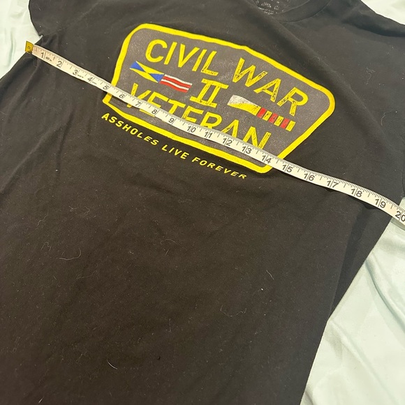 A$$holes Live Forever Mens Civil War II Veteran Black T-shirt. Large. Funny. - Picture 4 of 8